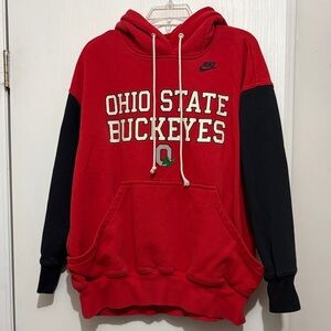 Nike Red and Black Ohio State Hoodie